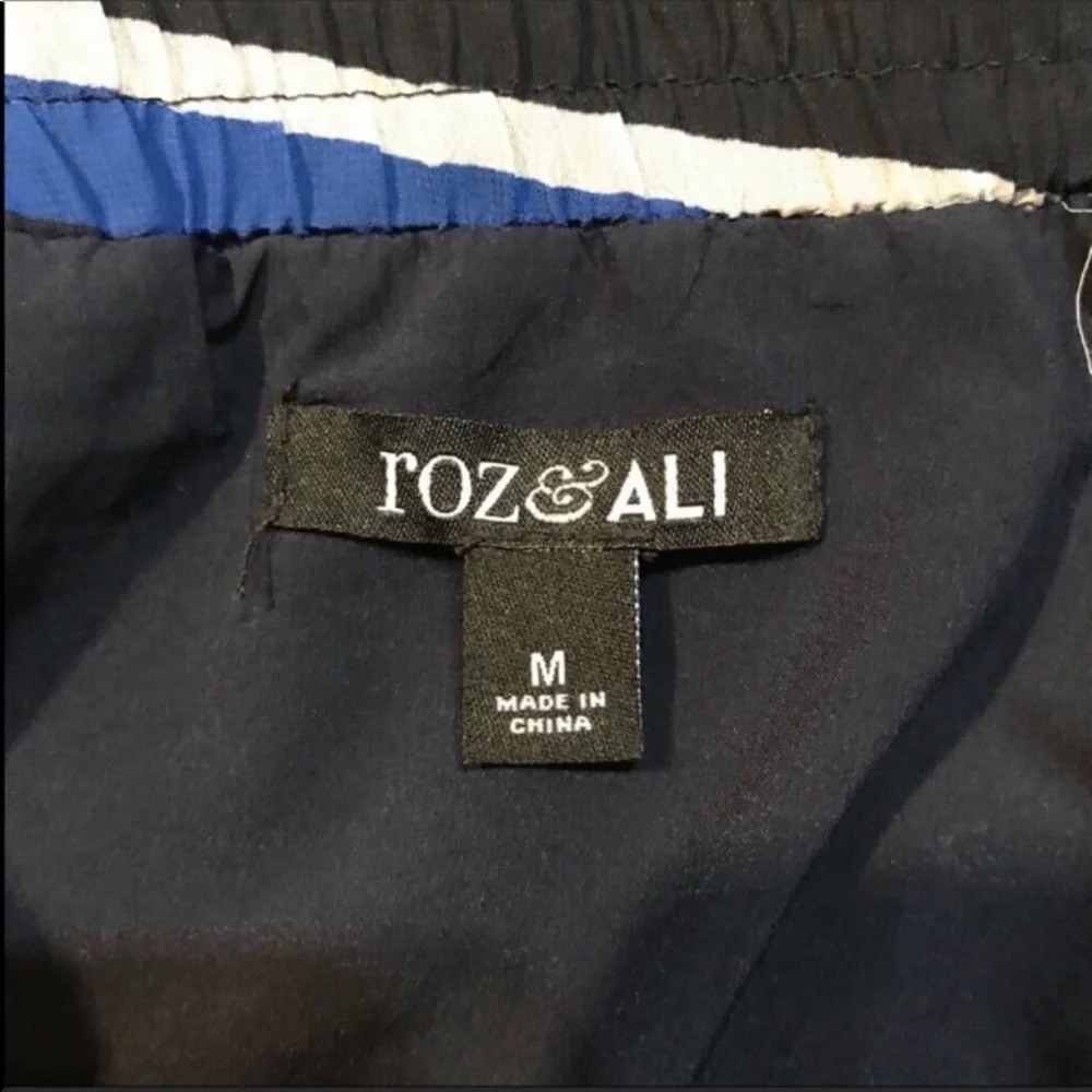 Roz & Ali Pleated Red White Blue Skirt Size M - Picture 6 of 7